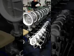 Worm Gear aangedreven roestvrijstalen lichaam en PTFE zit Wafer type vlinder klep