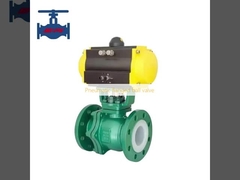 Pneumatische kogelklep met flank